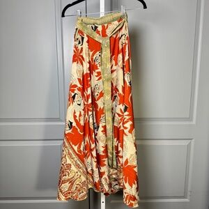 Pure Silk Boho Wrap Around Skirt OS